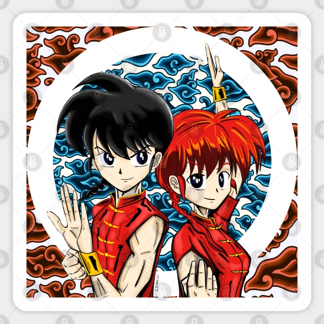 ranma 1/2 the kendo fighter Sticker by jorge_lebeau